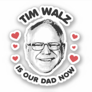 Tim Walz ist jetzt unser Vater Aufkleber
