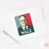 Tim Walz Quadratischer Aufkleber (Umschlag)