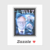 Tim Walz Retro 90er Aufkleber (Blatt)