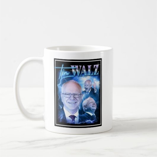Tim Walz Retro 90er Kaffeetasse (Links)