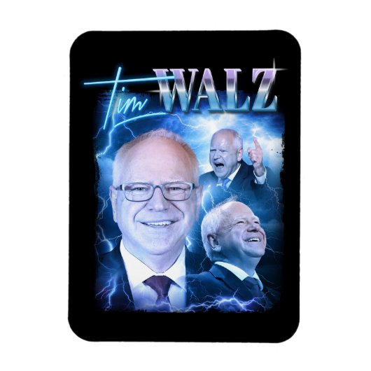Tim Walz Retro 90er Magnet (Vertikal)