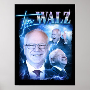Tim Walz Retro 90er Poster
