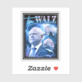 Tim Walz Retro 90er Stil Aufkleber (Blatt)