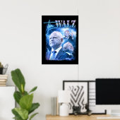 Tim Walz Retro 90er Stil Poster (Heimbüro)