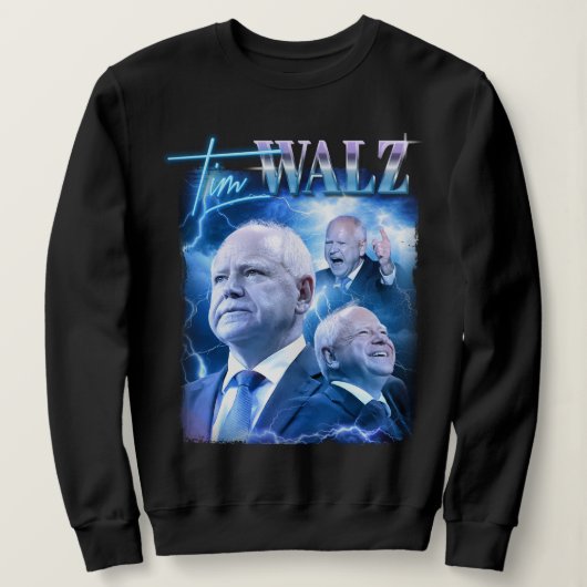 Tim Walz Retro 90er Stil Sweatshirt (Design vorne)