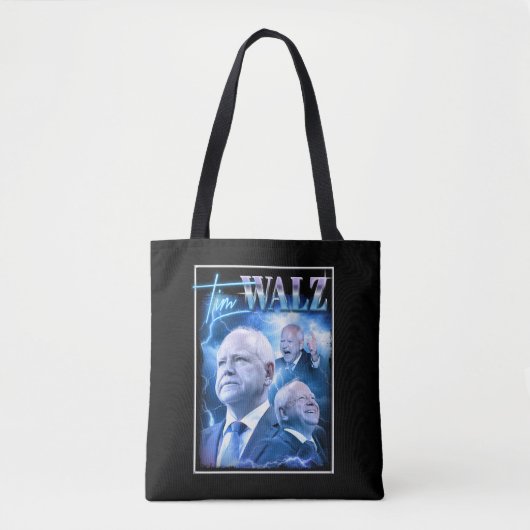 Tim Walz Retro 90er Stil Tasche (Vorderseite)