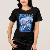 Tim Walz Retro 90er Stil Tri-Blend Shirt (Vorderseite)