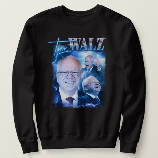 Tim Walz Retro 90er Sweatshirt (Design vorne)