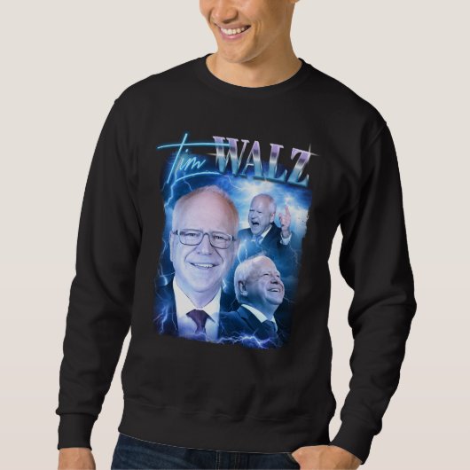 Tim Walz Retro 90er Sweatshirt (Vorderseite)