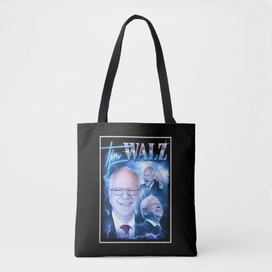 Tim Walz Retro 90er Tasche (Vorderseite)