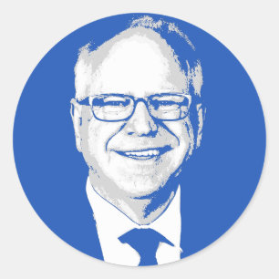 Tim Walz Runder Aufkleber