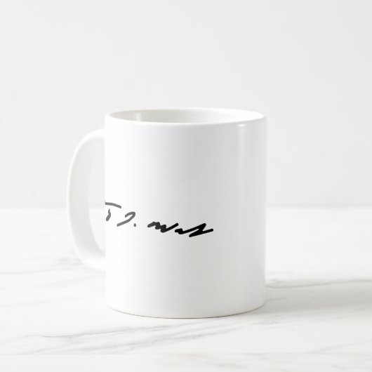 Tim Walz Signature Kaffeetasse (Vorderseite Links)