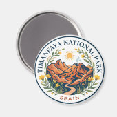 Timanfaya Nationalpark Spanien Magnet (Vorderseite/Rückseite)