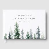 Timber Grove Evergreen Forest Wedding Gästebuch (Vorderseite)