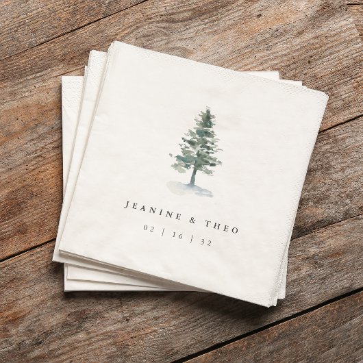 Timber Grove | Personalized Winter Wedding Serviette