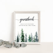 Timber Grove Wedding Gästebuchzeichen Poster