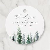 Timber Grove Wedding Vielen Dank Geschenkanhänger (Vorderseite)