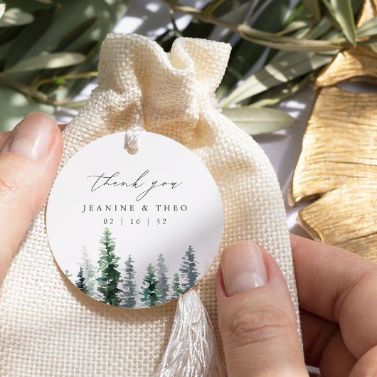 Timber Grove Wedding Vielen Dank Geschenkanhänger