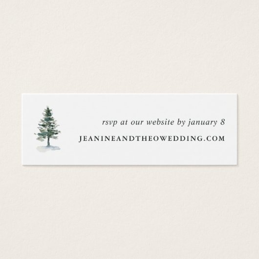 Timber Grove Wedding Website RSVP Cards | Mini (Vorderseite)