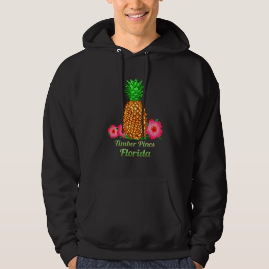 Timber Pines Florida Ananas Blumen Hoodie (Vorderseite)