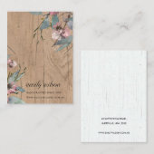 TIMBER PINK FLORAL EUCALYPTUS NECKLACE DISPLAY VISITENKARTE (Vorne/Hinten)