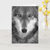 Timber Wolf #1-Greeting card Karte (Gelbe Blume)
