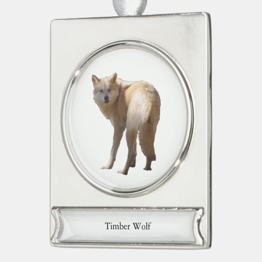 Timber Wolf banner ornament (Links)