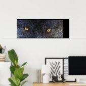 Timber Wolf Eyes Wildlife Foto Art Poster (Heimbüro)