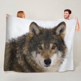 TIMBER WOLF FLEECEDECKE
