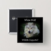 Timber Wolf Gray Wolf Wild Animal Button (Vorne & Hinten)