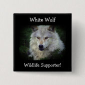 Timber Wolf Gray Wolf Wild Animal Button (Vorderseite)
