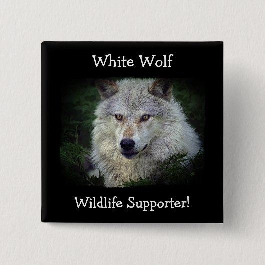 Timber Wolf Gray Wolf Wild Animal Button (Vorderseite)