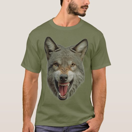 Timber Wolf Große Seite T-Shirt (Vorderseite)