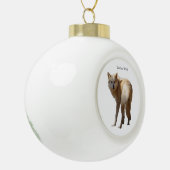 Timber Wolf-Schmuck Keramik Kugel-Ornament (Links)