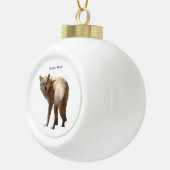 Timber Wolf-Schmuck Keramik Kugel-Ornament (Rechts)