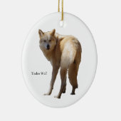 Timber Wolf-Schmuck Keramik Ornament (Rechts)