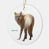 Timber Wolf-Schmuck Keramik Ornament (Links)