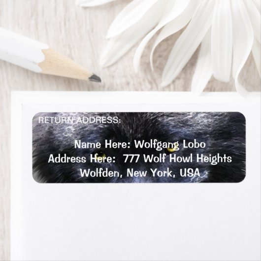 TIMBER WOLF Wildlife Rücksendeadressen-Aufkleber (Insitu)