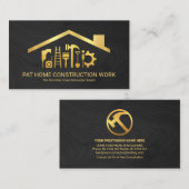 Timber Wood Gold Handyman Tools Visitenkarte (Vorne/Hinten)