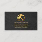 Timber Wood Gold Handyman Tools Visitenkarte (Rückseite)