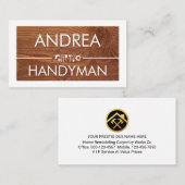 Timber Wood White Frame Handyman Visitenkarte (Vorne/Hinten)