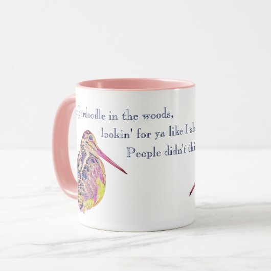 Timberdoodle (im Wald) Tasse (Vorderseite Links)