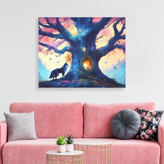 Timberland Wolf Leinwanddruck (Insitu (Wohnzimmer))