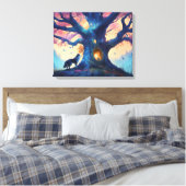 Timberland Wolf Leinwanddruck (Insitu (Schlafzimmer))