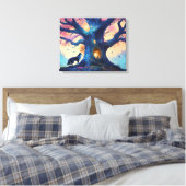 Timberland Wolf Leinwanddruck (Insitu (Schlafzimmer))