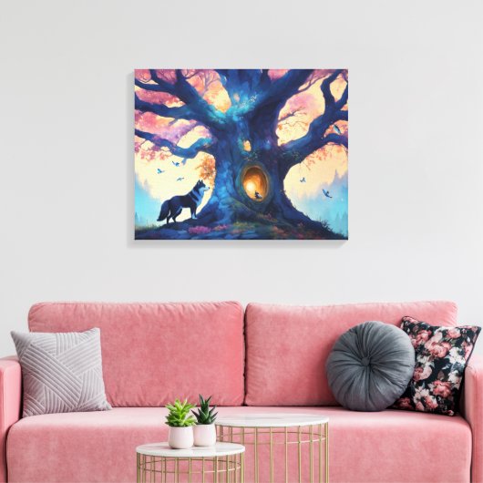 Timberland Wolf Leinwanddruck (Insitu (Wohnzimmer))
