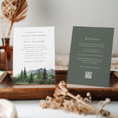 Timberline | All-in-One Forest & Mountain Wedding Einladung