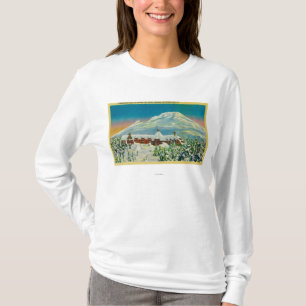 Timberline-Häuschen im Winter an Mt.-Haube T-Shirt