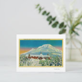 Timberline Lodge im Winter am Berg Hood Postkarte (Stehend Vorderseite)