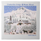 Timberline Lodge ~ Mount Hood Pillow Fliese (Vorderseite)
